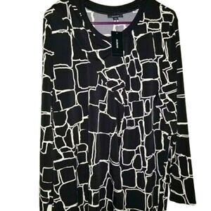 NWT ALFANI Women Abstract-print Long Slee